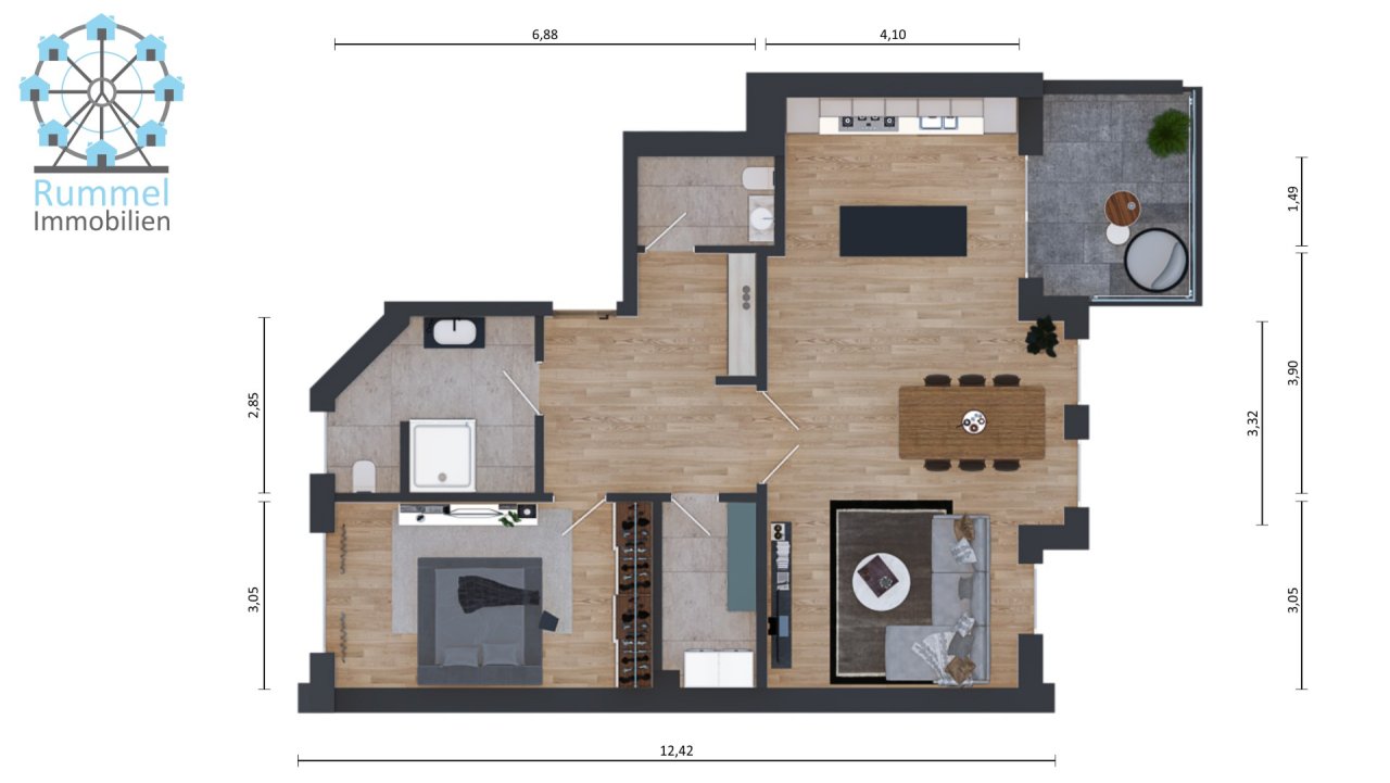 Erdgeschosswohnung mit Garten, Terrasse und Stellplätzen!