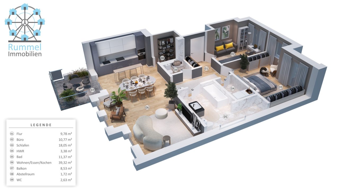 Wohnung mit Garten, Terrasse und Stellplätzen!