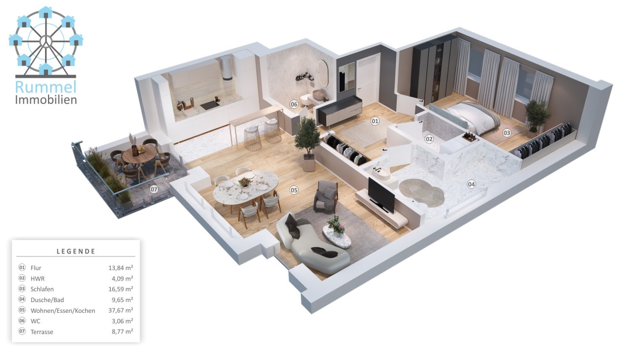 Barrierefreie Neubauwohnung mit Garten, Terrasse und Stellplätzen!