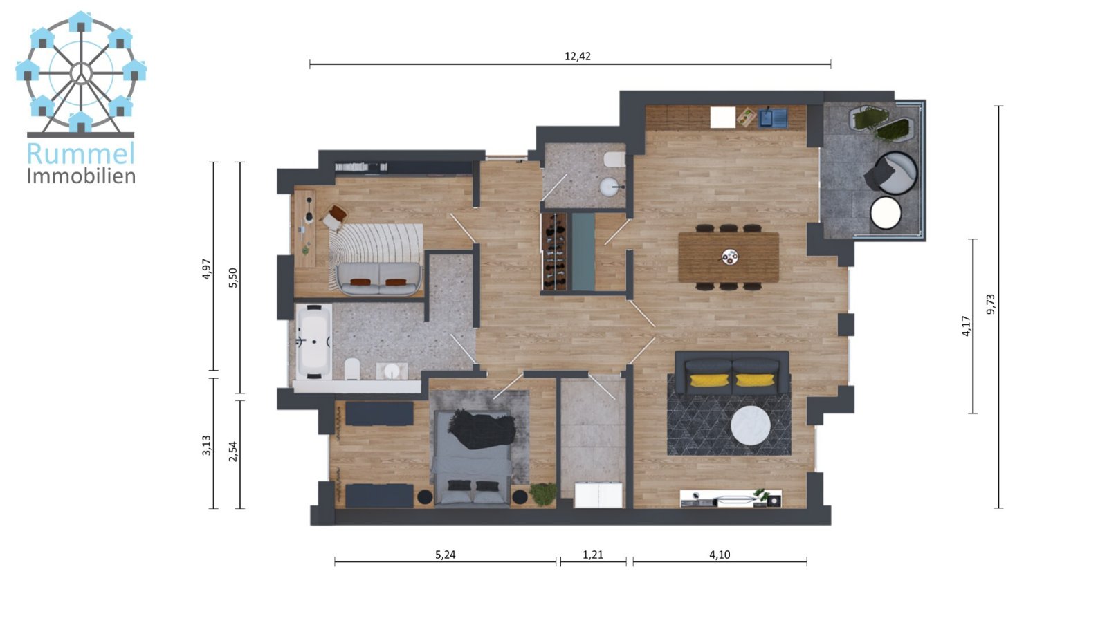Großzügige Neubauwohnung mit Garten, Terrasse und Stellplätzen!