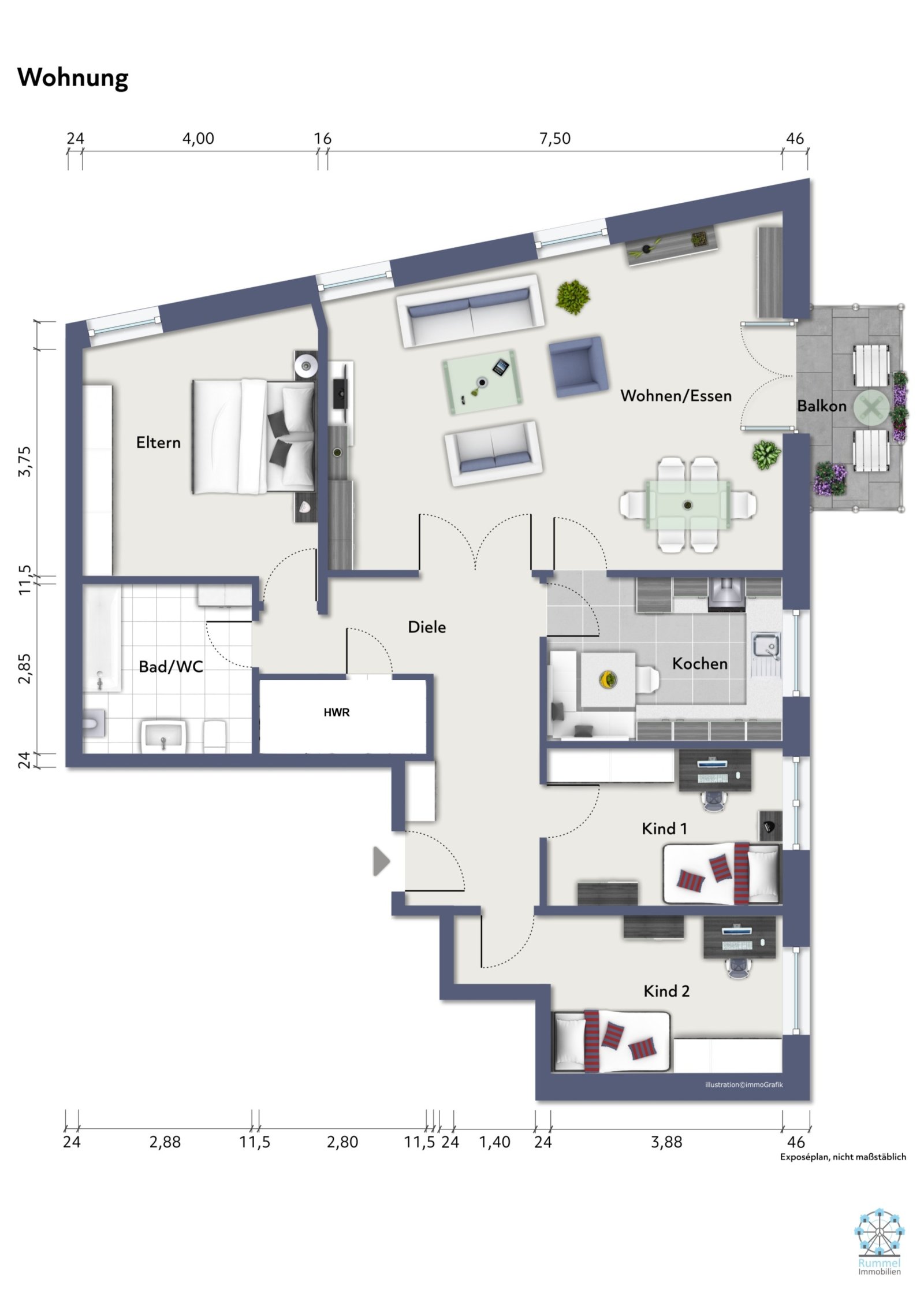 Ihr neues Zuhause: Lichtdurchflutete 4-Zimmer-Wohnung mit Charme!